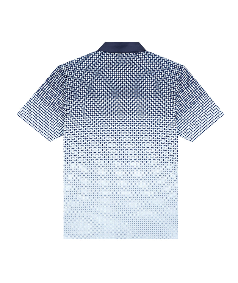 [크로커다일] 그라데이션 패턴 카라 티셔츠 CDAA9TS2456
